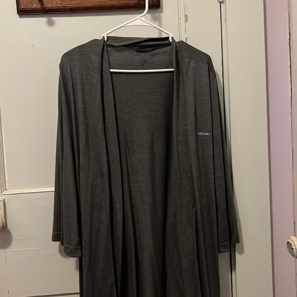 Grey robe.